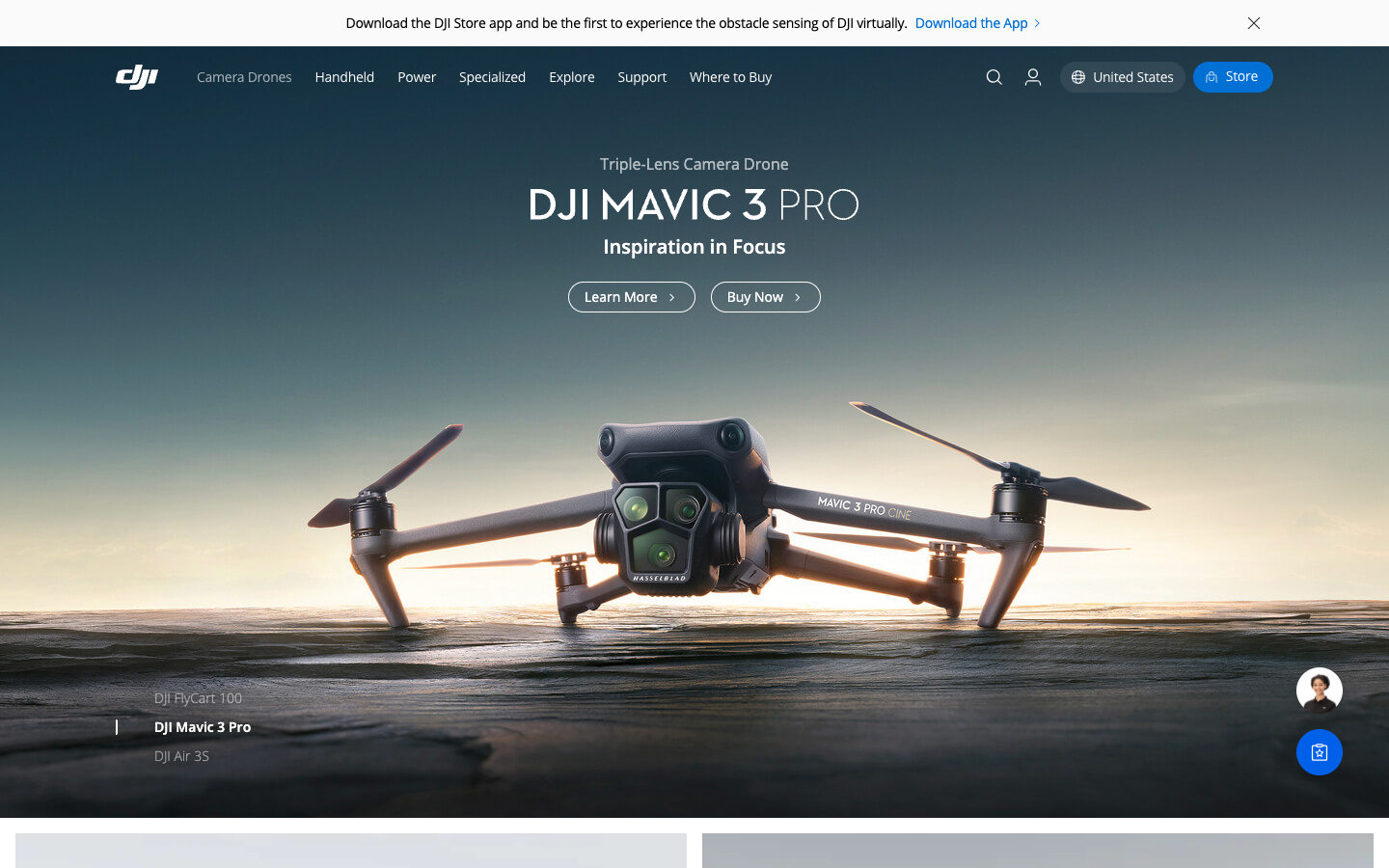DJI top nav (collapsed — async mega-menu)