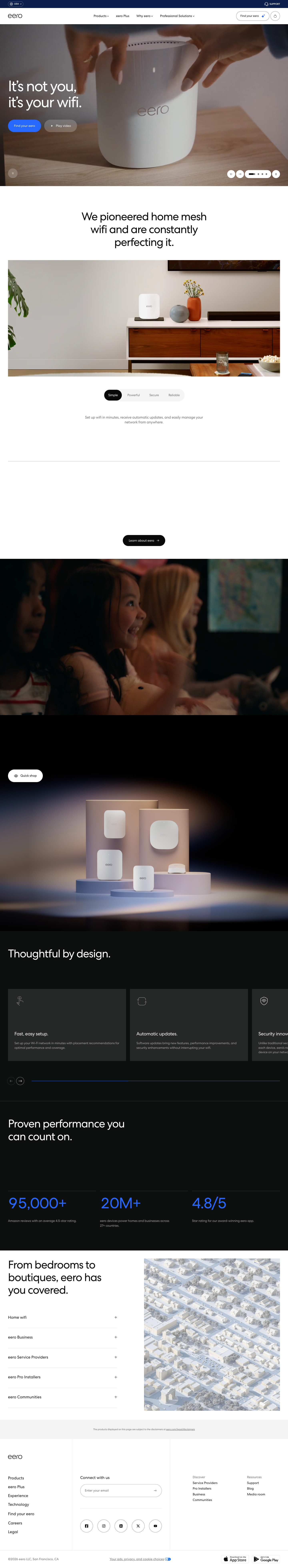 Eero homepage full