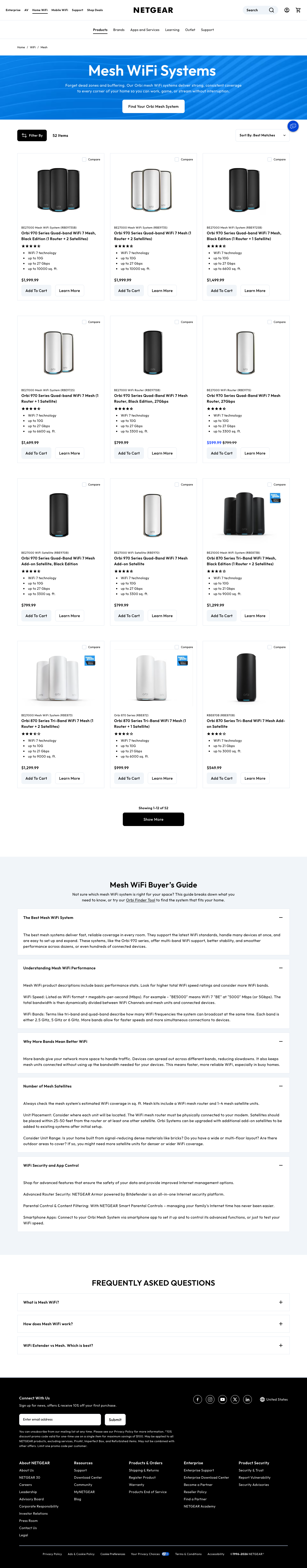 NETGEAR Mesh category page