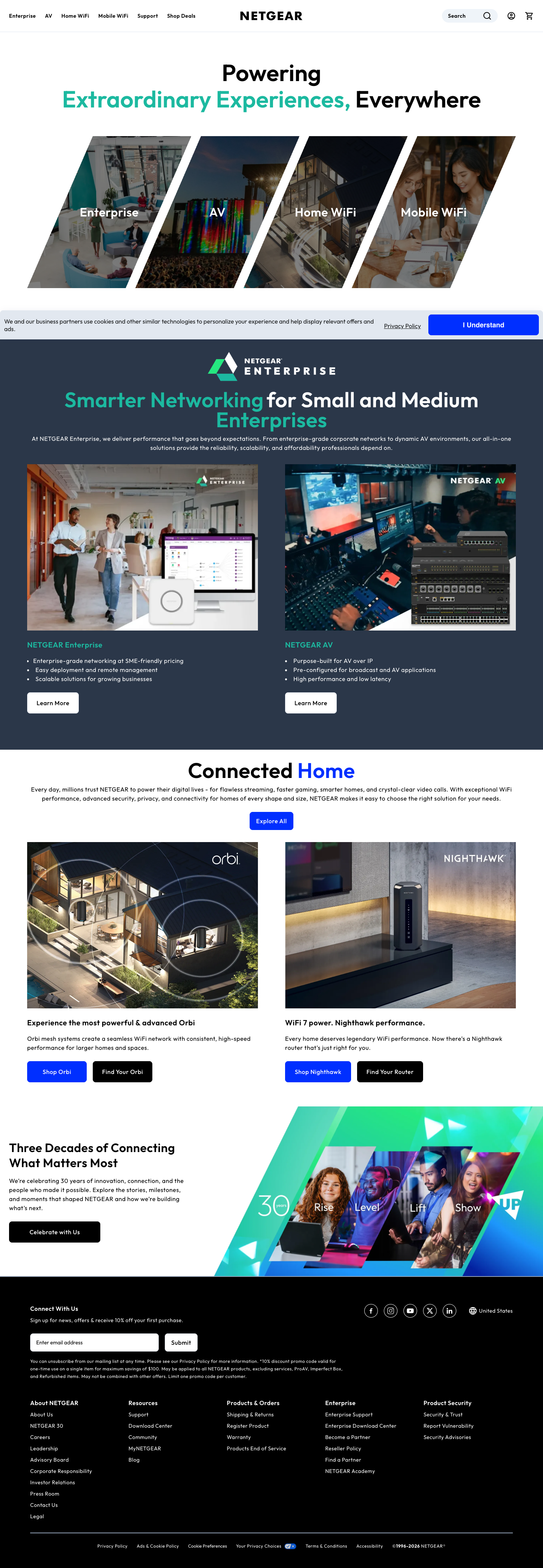 NETGEAR homepage full