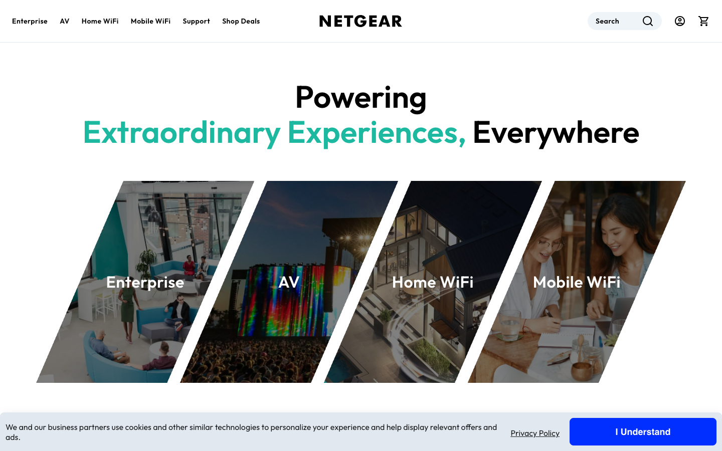 NETGEAR homepage hero