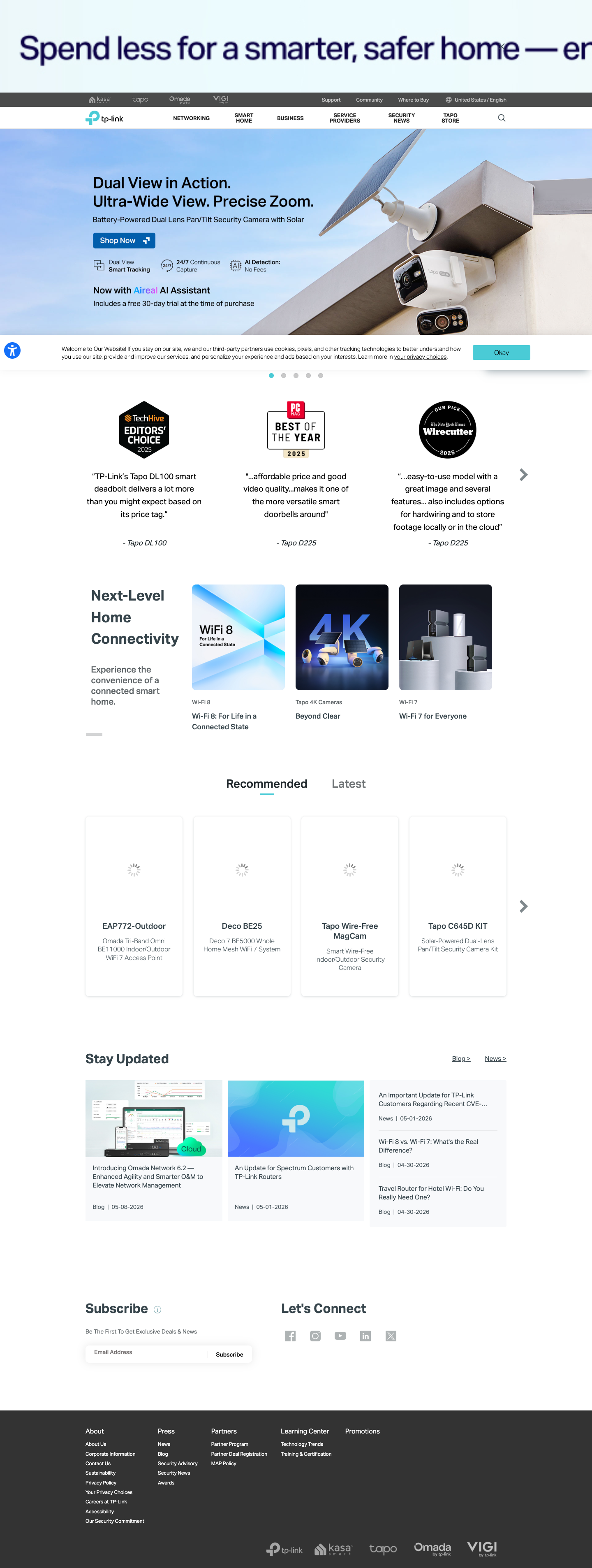 TP-Link homepage full